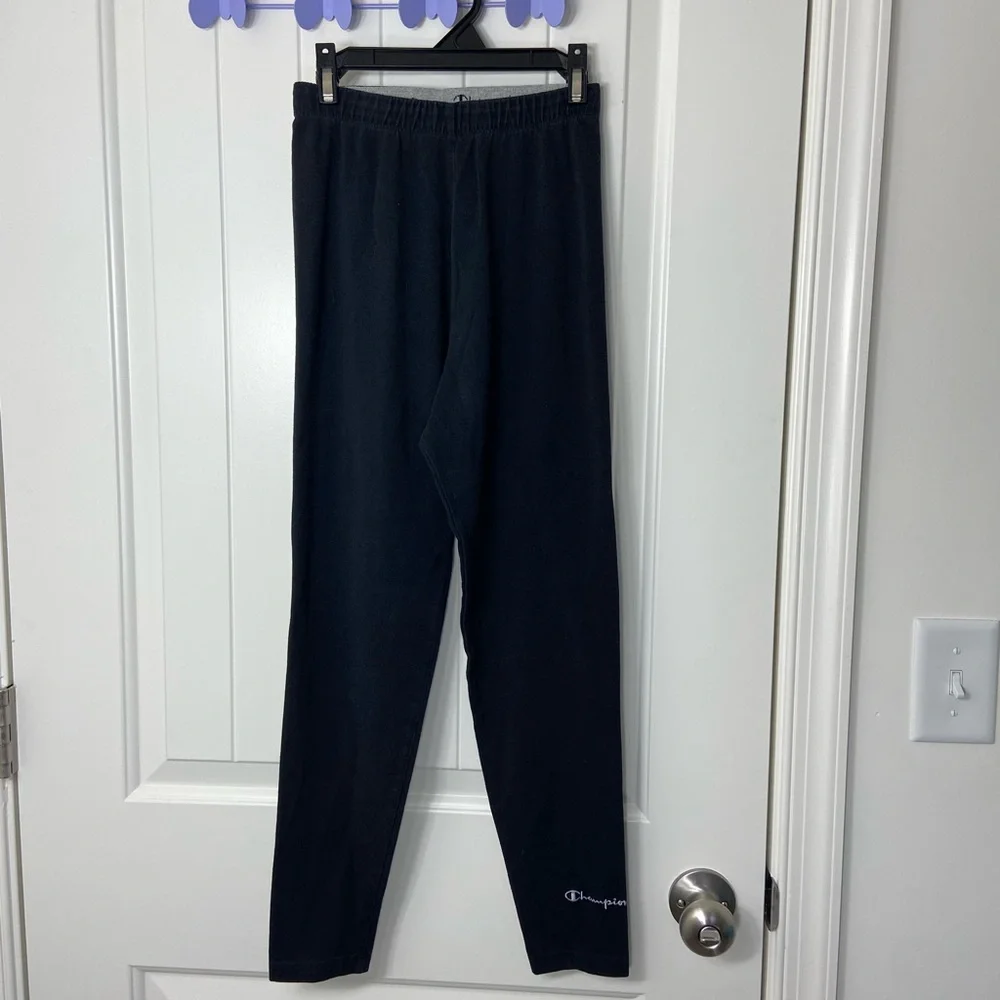 EUC Champion youth black elastic waist stretch leggings pants activewear XL‎